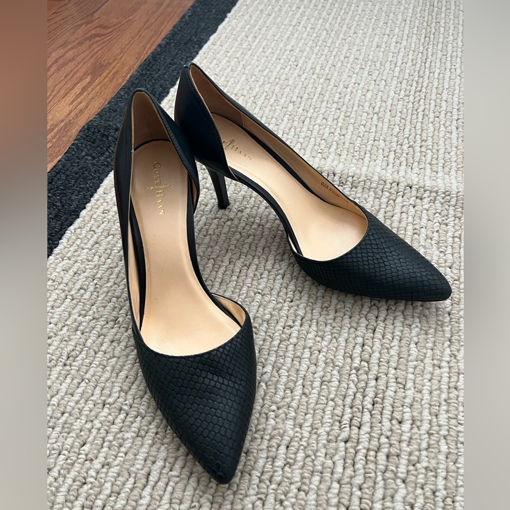 Cole Haan: Leather Snake Emboss Pump